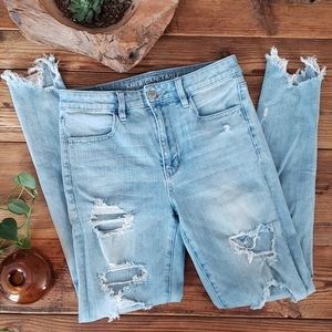 American Eagle Denim Jegging Sz 6 Super High Rise